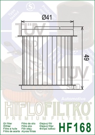 Filtru de ulei HIFLOFILTRO HF168 - Img 2