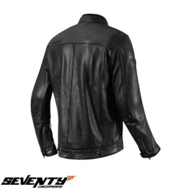 Geaca (jacheta) barbati piele Urban Seventy vara model SD-JL4 Legend Classic culoare: negru - Img 2