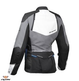 Geaca (jacheta) motociclete femei Touring/Adventure Ixon All season model Balder LS culoare: negru/gri/albastru - Img 2