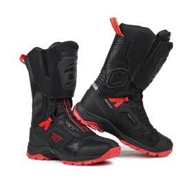 Ghete (cizme) moto Adventure (Touring) Unisex Seventy model SD-BA6 Stelvio culoare: negru/rosu - Img 7