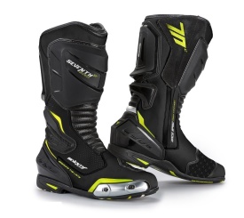 Ghete (cizme) moto Racing Unisex Seventy model SD-BR1 culoare: negru/galben fluor - Img 3