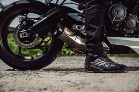 Ghete moto Roadster barbati All Season Ixon model Bull 2 WP ULTRA MS culoare: negru/antracit/rosu (100% waterproof) - Img 4