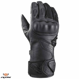 Manusi barbati Racing vara piele Ixon model Thund MS culoare: negru - degete tactile - Img 1