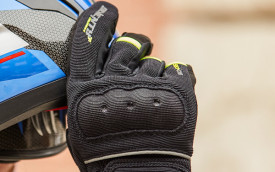 Manusi femei Urban vara Seventy model SD-C56 negru/galben fluor - degete tactile - Img 3