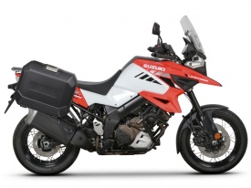 Set complet de cutii de aluminiu laterale, 36L / 36L, SHAD TERRA NEGRU, include kit montare SHAD SUZUKI DL 1000 V-Strom/ DL 1050 V-Strom