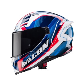 Casca integrala Caberg model Avalon X SV Optic D6 alb/albastru/rosu lucios Pinlock ready - Img 6