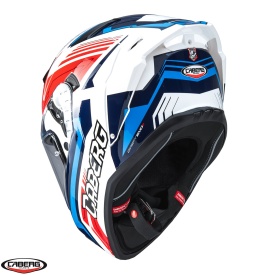 Casca integrala Caberg model Drift Evo II SV Jarama H7 alb/rosu/albastru lucios Pinlock ready - lentila Pinlock inclusa - Img 3