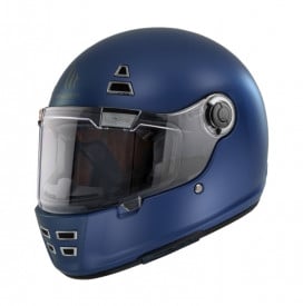 Casca integrala MT Jarama A7 albastru mat - model Retro - Cafe Racer - Img 2