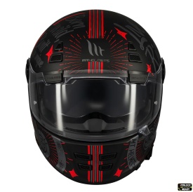 Casca integrala MT Jarama SV Art E5 negru/gri mat - model Retro - Cafe Racer (ochelari soare integrati) - tip viziera: MT-V-32 - Img 2