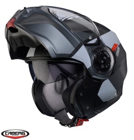Casca modulabila (flip-up) Caberg model Duke Evo SV Indy P7 SV negru/gun metal (titanium)/gri mat Pinlock ready - lentila Pinlock inclusa - Img 2