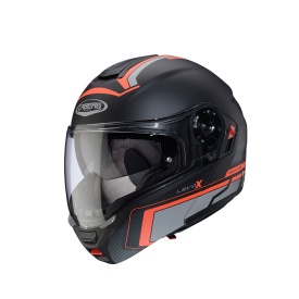 Casca modulabila (flip-up) Caberg model Levo X Elite L7 negru/gri/rosu fluor mat Pinlock ready - lentila Pinlock inclusa (fibra de sticla) - Img 5