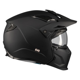 Casca MT Streetfighter SV S Pure A1 negru mat (ochelari soare integrati) - masca (protectie) barbie si cozoroc detasabile - omologare noua ECE 22.06 - Img 3