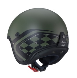 Casca open face (jet) Caberg model Freeride X Daytona P4 verde military/negru mat (fibra de sticla) - Img 6