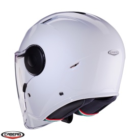 Casca open face (jet) Caberg model Soho SV A1 alb lucios - Img 3