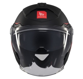 Casca open face motociclete MT Cosmo SV A1 negru mat (ochelari soare integrati) - Img 3
