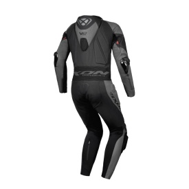 Costum (combinezon) motociclete barbati piele Ixon vara model Vortex 3 MS culoare: negru - Img 4