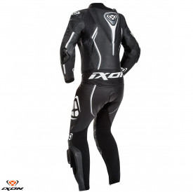 Costum (combinezon) motociclete femei piele Ixon vara model Vortex Lady LS culoare: negru/alb - Img 2