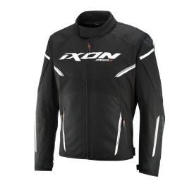 Geaca (jacheta) motociclete barbati Racing/Roadster Ixon vara model Striker 2 AIR C-Sizing MS culoare: negru/alb (marimi speciale - motociclisti de talie mare)