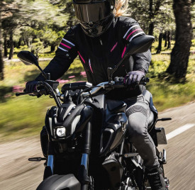 Geaca (jacheta) motociclete femei Racing/Roadster Ixon All season model Ilana LS culoare: negru/fuchsia (roz) - Img 3