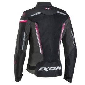 Geaca (jacheta) motociclete femei Racing/Roadster Ixon vara model Striker AIR WPL LS culoare: negru/fuchsia (roz) - Img 5