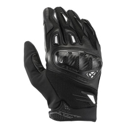 Manusi barbati Roadster vara piele/textil Ixon model Rise Air 2 MS culoare: negru/alb - degete tactile