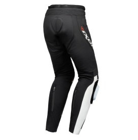Pantaloni motociclete barbati piele Racing Ixon vara model Vortex 3 MS culoare: negru/alb - Img 5