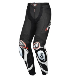 Pantaloni motociclete barbati piele Racing Ixon vara model Vortex 3 MS culoare: negru/alb - Img 6