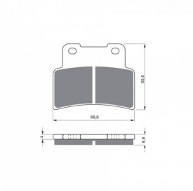 Placute de frana fata GOLDFREN 251 AD Yamaha 125 / Aprilia