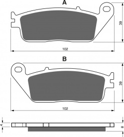 Placute de frana GOLDFREN 022 S33 STREET FRONT