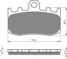 Placute de frana GOLDFREN 196 S3