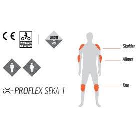 Set protectii umeri/coate/genunchi omologate Ixon model IX-PROFLEX SEKA-1 (Level 1) – culoare: negru (Unisex) - Img 4