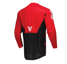 Tricou (bluza) cross-enduro Thor model Launchmode Forge culoare: negru/alb/rosu - Img 4