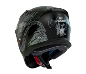 Casca Axxis model Hunter SV ONI B2 gri mat mat (ochelari soare integrati) - masca (protectie) barbie si cozoroc detasabile - Img 4