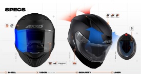 Casca integrala Axxis Fenix A1 negru lucios - tip viziera: MT-V-31B - DKS429 - Img 4