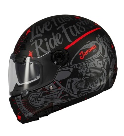Casca integrala MT Jarama SV Art E5 negru/gri mat - model Retro - Cafe Racer (ochelari soare integrati) - tip viziera: MT-V-32 - Img 5