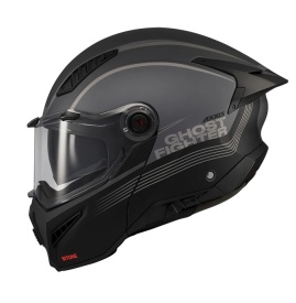 Casca modulabila (flip-up) Axxis GhostFighter SV Bitone C12 gri mat (ochelari soare integrati) – tip viziera: MT-V-36 - Img 7