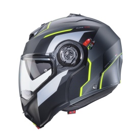 Casca modulabila (flip-up) Caberg model Duke Evo Move L1 SV gun metal (titanium)/negru/galben fluor mat Pinlock ready - lentila Pinlock inclusa - Img 6