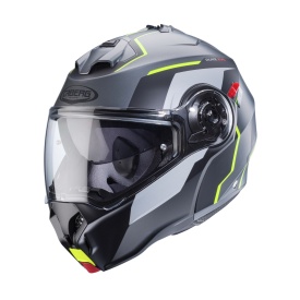 Casca modulabila (flip-up) Caberg model Duke Evo Move L1 SV gun metal (titanium)/negru/galben fluor mat Pinlock ready - lentila Pinlock inclusa - Img 8