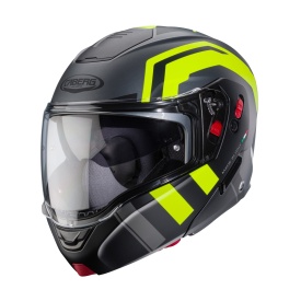 Casca modulabila (flip-up) Caberg model Horus X Road L1 gun metal (titanium)/negru/galben fluor mat Pinlock ready - lentila Pinlock inclusa - Img 8