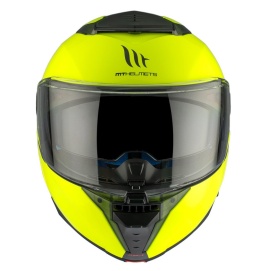 Casca modulabila MT Atom 2 SV A3 galben fluor lucios (ochelari soare integrati) Pinlock Ready - tip viziera: MT-V-35 - Img 3