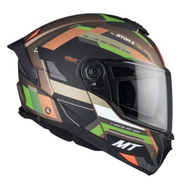 Casca modulabila MT Atom 2 SV Bast A6 military (maro/verde mat) (ochelari soare integrati) Pinlock Ready - tip viziera: MT-V-35 - Img 9
