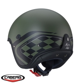 Casca open face (jet) Caberg model Freeride X Daytona P4 verde military/negru mat (fibra de sticla) - Img 2