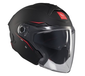 Casca open face motociclete MT Cosmo SV A1 negru mat (ochelari soare integrati) - Img 4