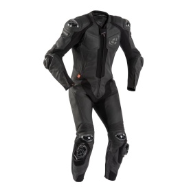 Costum (combinezon) motociclete barbati piele Ixon vara model Vendetta Evo MS culoare: negru - Img 6