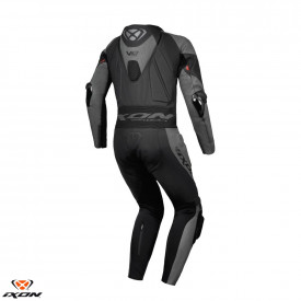 Costum (combinezon) motociclete barbati piele Ixon vara model Vortex 3 MS culoare: negru - Img 2