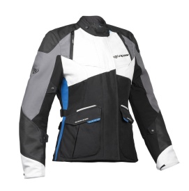 Geaca (jacheta) motociclete femei Touring/Adventure Ixon All season model Balder LS culoare: negru/gri/albastru - Img 5