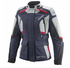 Geaca (jacheta) motociclete femei Touring/Adventure Ixon All season model Midgard LS culoare: gri/navy/negru - Img 5