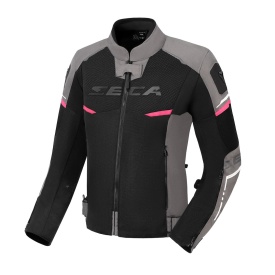 Geaca moto SECA Airflow Fuchsia femei (protectie spate inclusa)