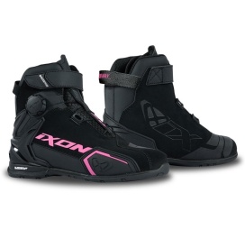 Ghete moto Roadster femei All Season Ixon model Bull 2 WP LS culoare: negru/fuchsia (roz) (100% waterproof) - Img 5