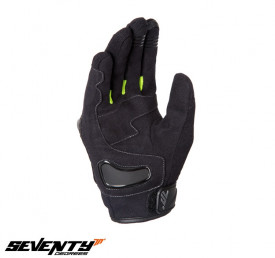 Manusi barbati Racing/Naked vara Seventy model SD-N14 negru/galben - degete tactile - Img 3